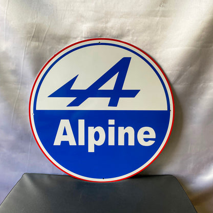 Alpine Yuvarlak Metal Tabela