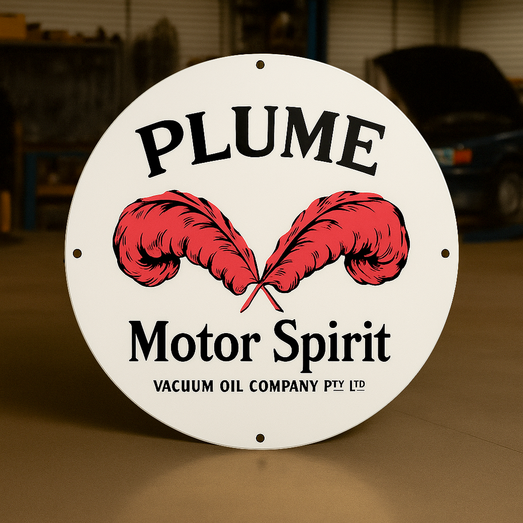 PLUME Motor Spirit Vacuum Oil Metal Tabela