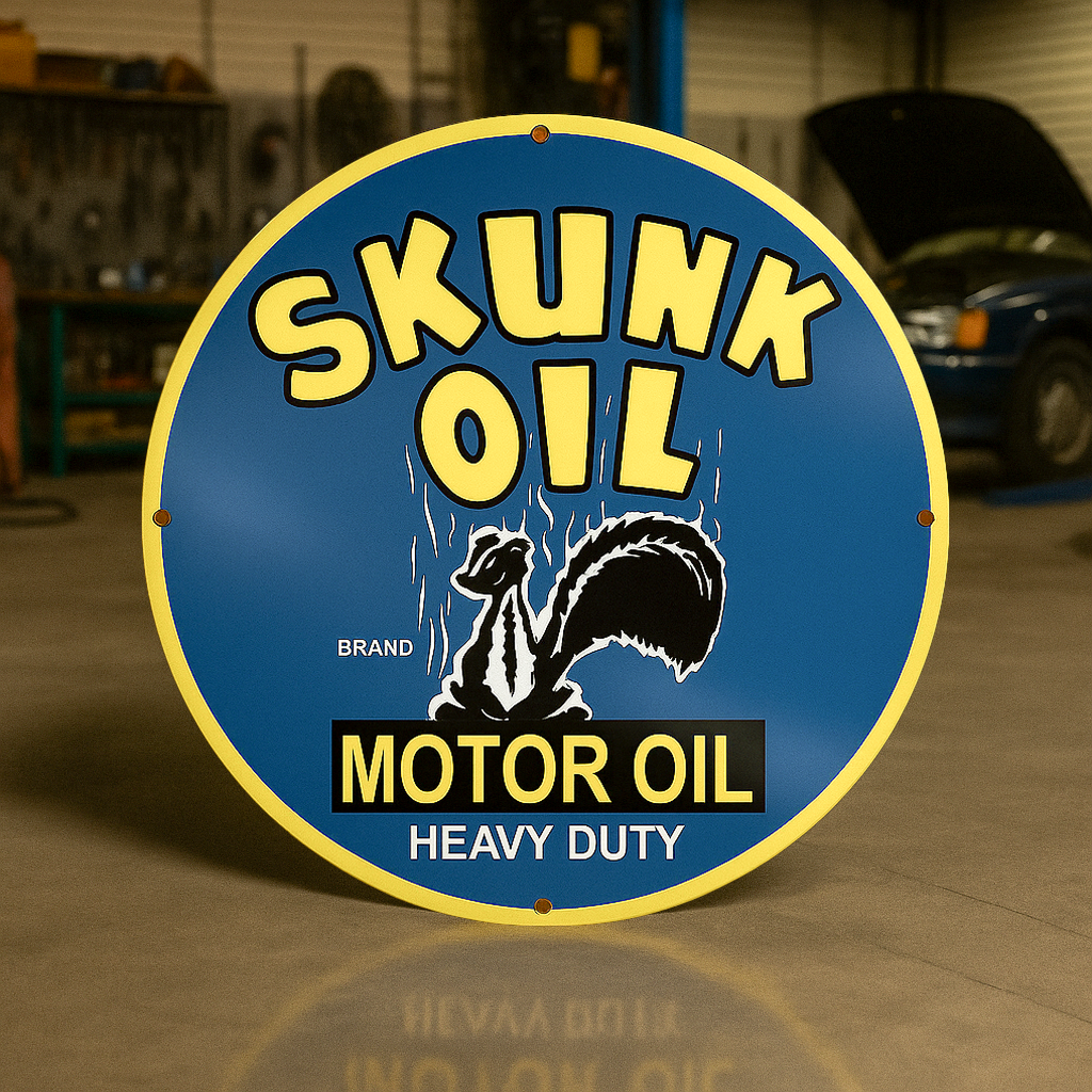 SKUNK OIL Heavy Duty Motor Oil Metal Tabela