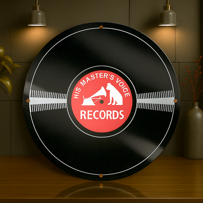 His Master's Voice RECORDS Vinyl Metal Tabela