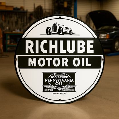RICHLUBE Motor Oil Metal Tabela