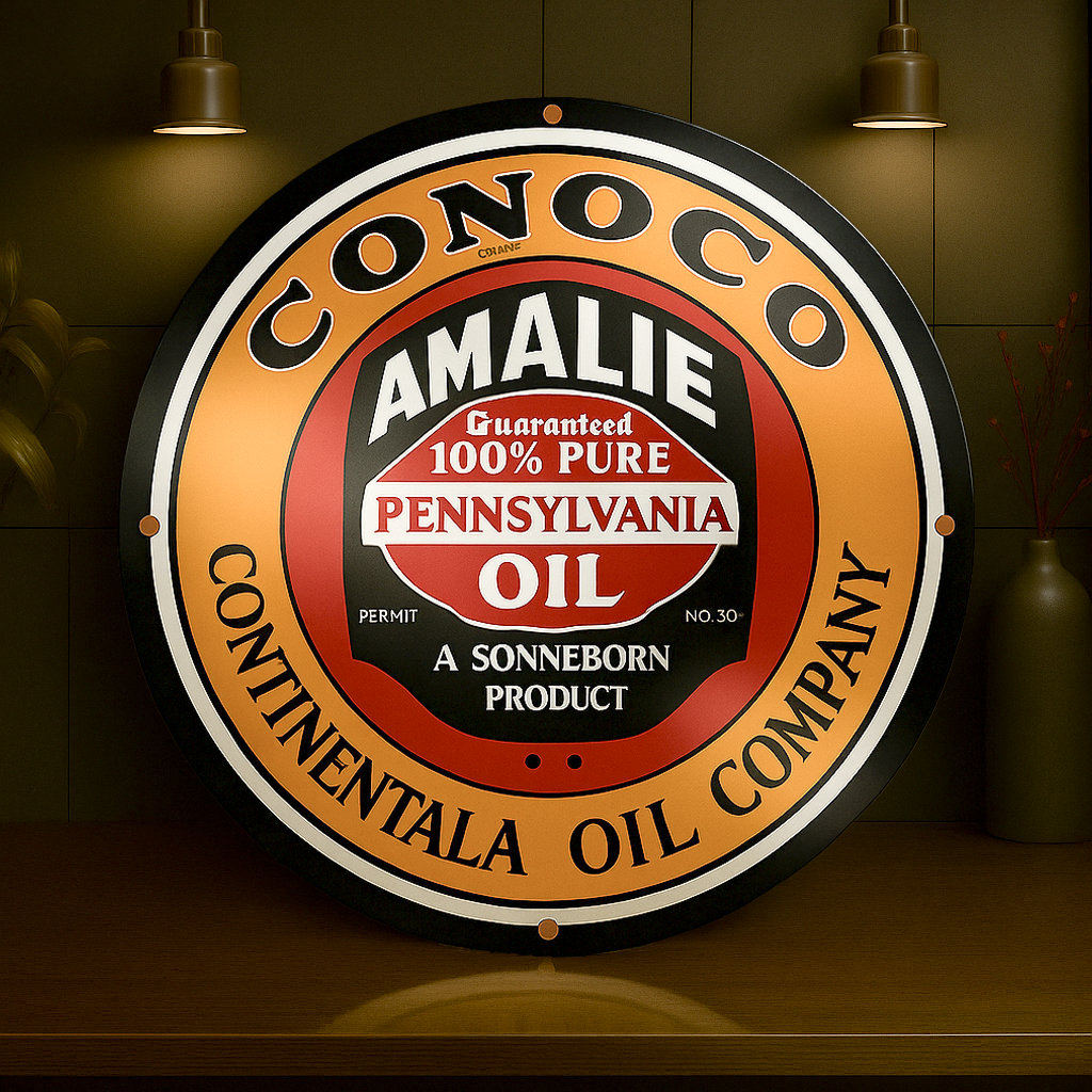 CONOCO AMALIE Pennsylvania Oil Metal Tabela