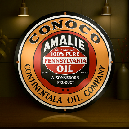 CONOCO AMALIE Pennsylvania Oil Metal Tabela