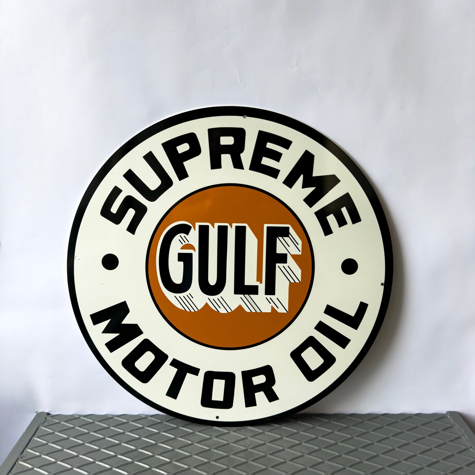 Gulf Supreme Motor Oil Metal Tabela