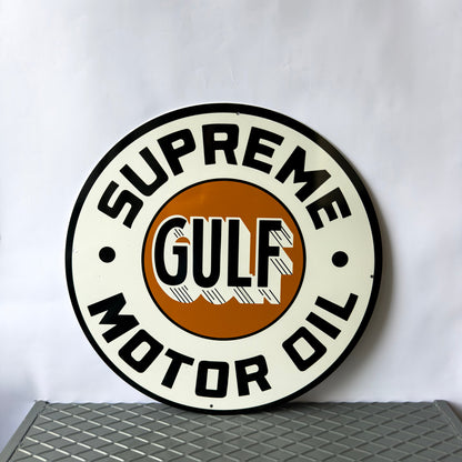 Gulf Supreme Motor Oil Metal Tabela