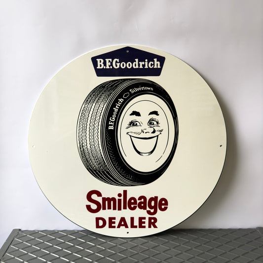 Vintage Goodrich Tyre - Garage & Tyre Service Metal Tabela