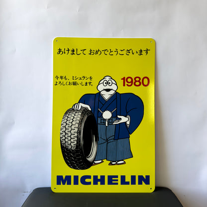 Michelin 1980 Iconic Bibendum - Michelin Japan Garage Metal Tabela