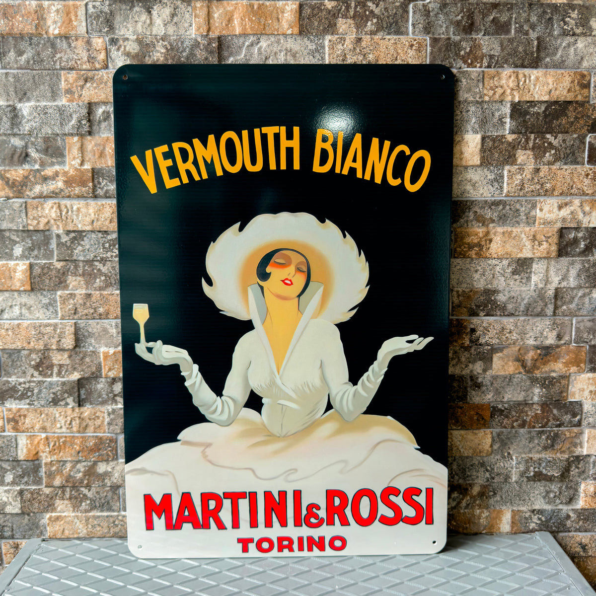 Martini Vermouth Bianco Metal Tabela