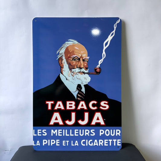 Tabacs Ajja - Vintage Tobacco Cigarette Metal Tabela