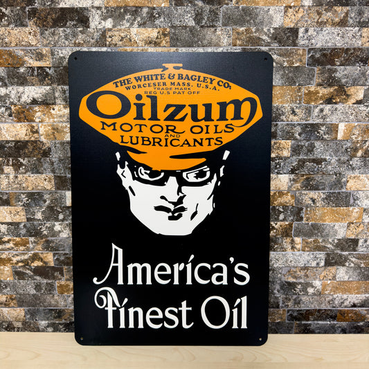 Oilzum America's Finest Oil - Vintage Garage & Man Cave Metal Tabela