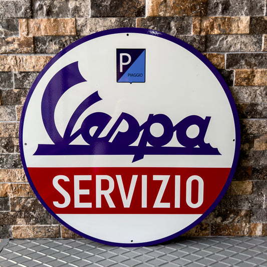 Vespa Servizio - Scooter Service Metal Tabela