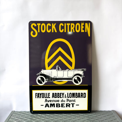 Vintage Citroen Metal Tabela