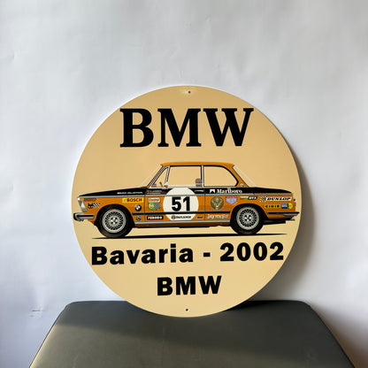 BMW 2002 - Racing Car Metal Tabela