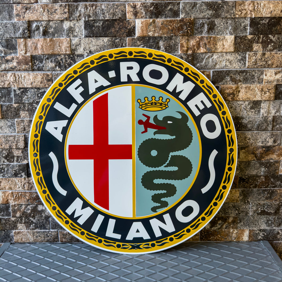 Alfa Romeo 1945 Logo Metal Tabela