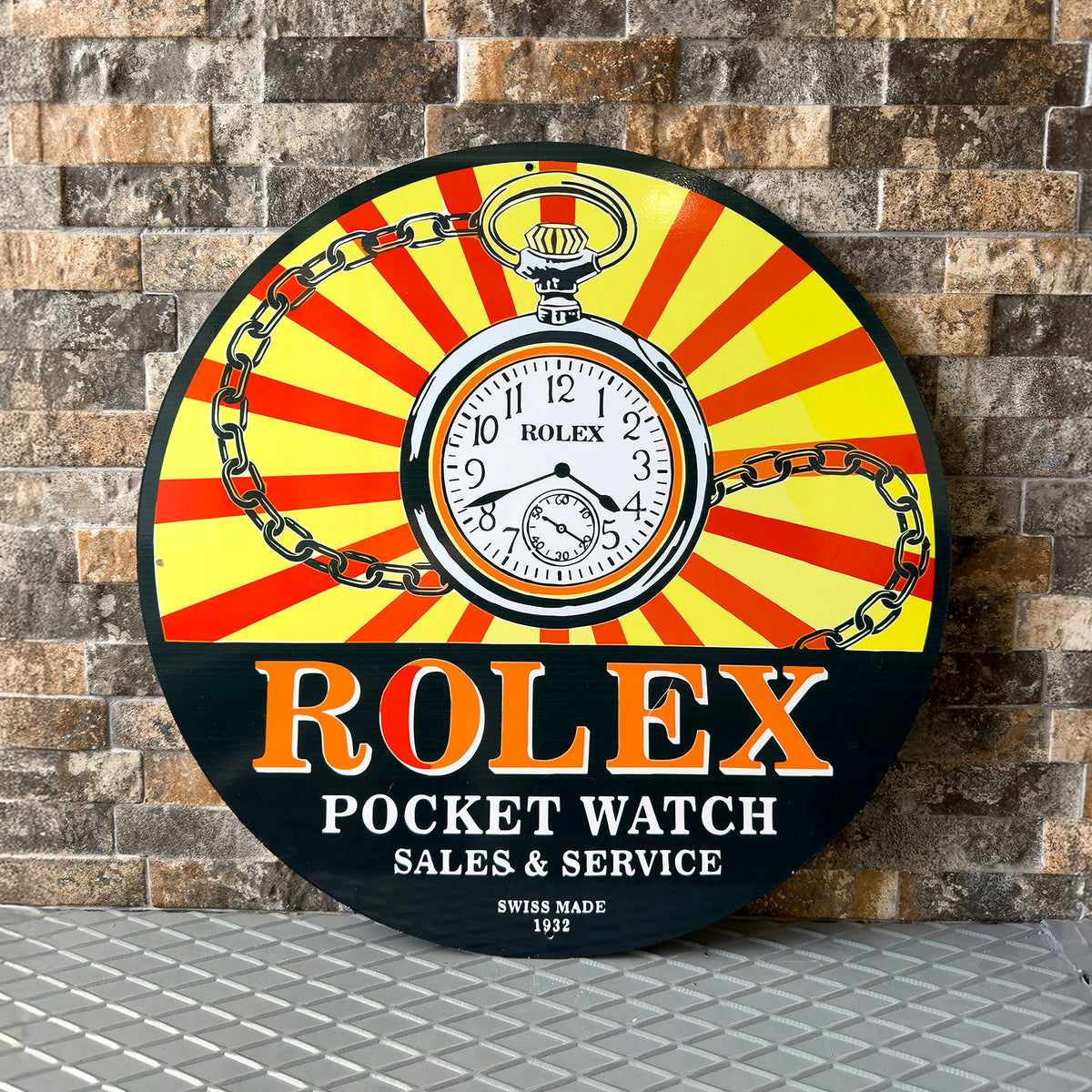 Rolex Pocket Watch - Bar, Garage Metal Tabela
