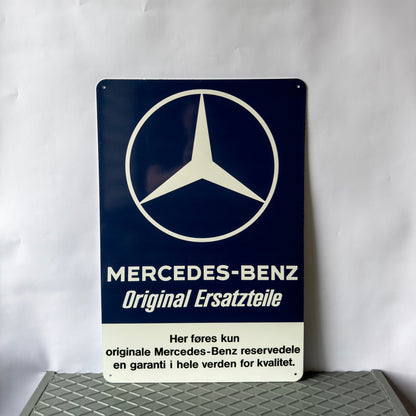 Mercedes Benz Original Ersatzteile - Garage & Service Metal Tabela