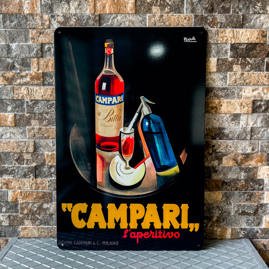 Campari Liqueur Metal Tabela