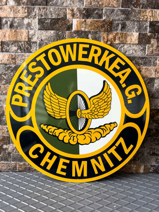 Chemnitz Prestowerkea - Vintage Bicycle Metal Tabela