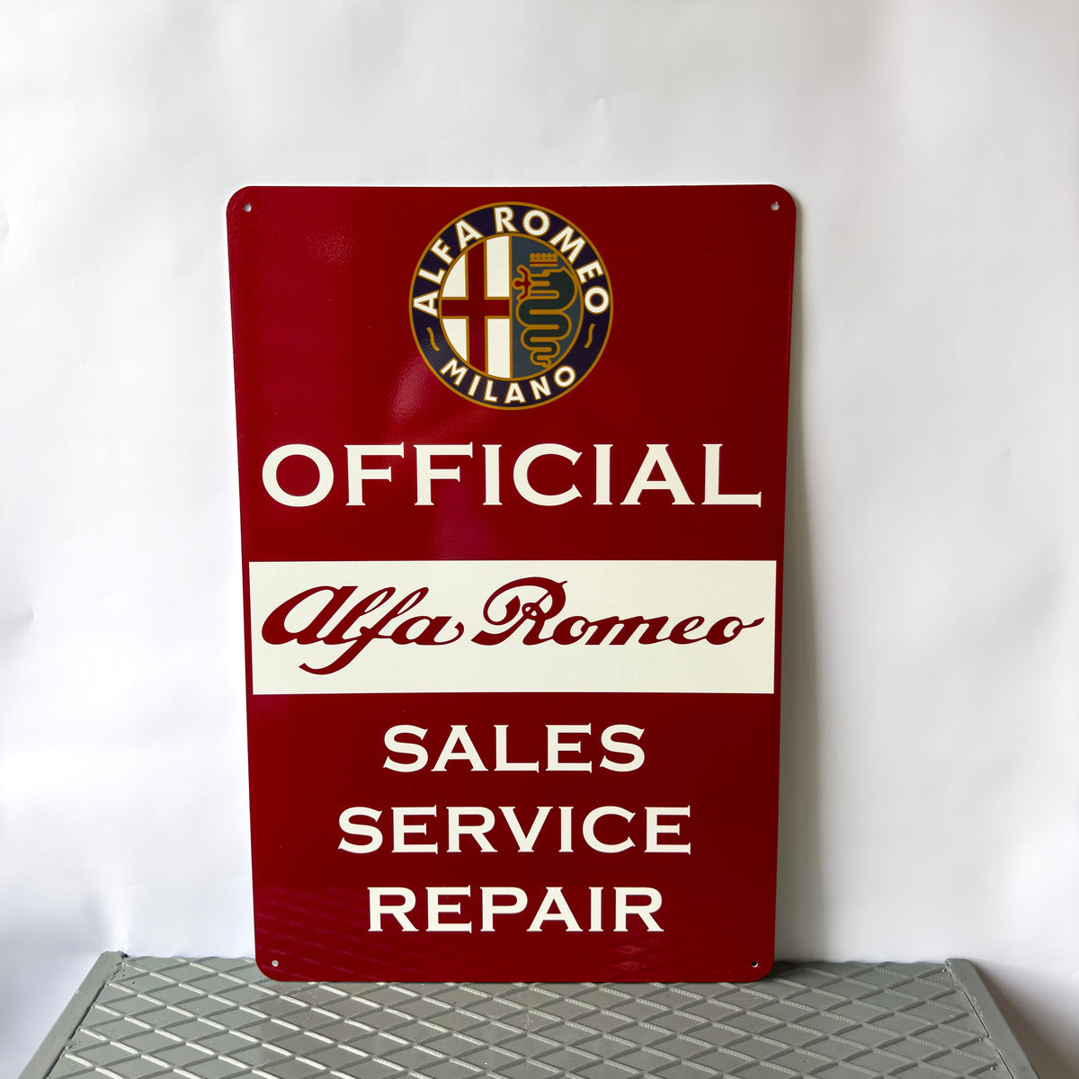 Alfa Romeo Sales - Service - Repair Metal Tabela