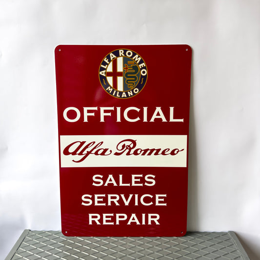 Alfa Romeo Sales - Service - Repair Metal Tabela