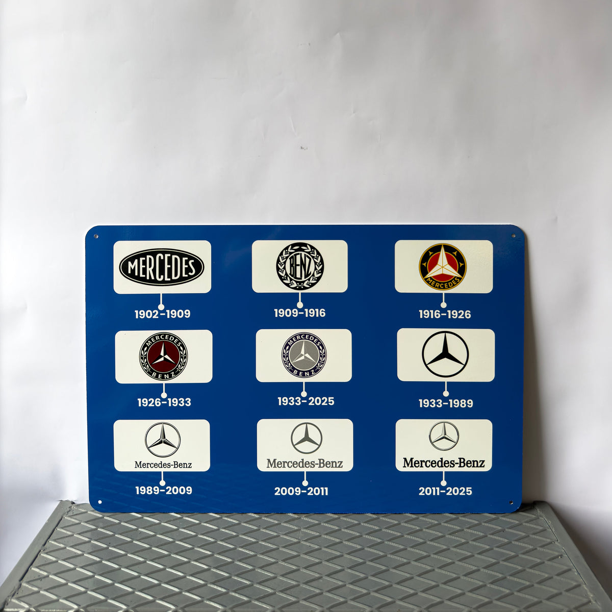 Mercedes Benz Logo Evolution Metal Tabela