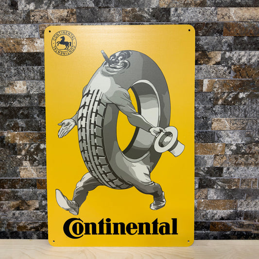 Continental Wheel Man Metal Tabela