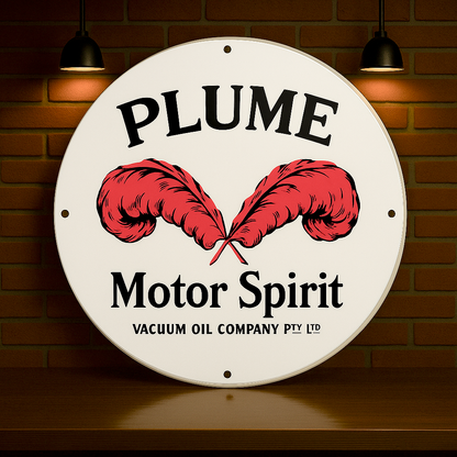 PLUME Motor Spirit Vacuum Oil Metal Tabela
