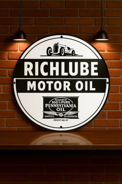 RICHLUBE Motor Oil Metal Tabela