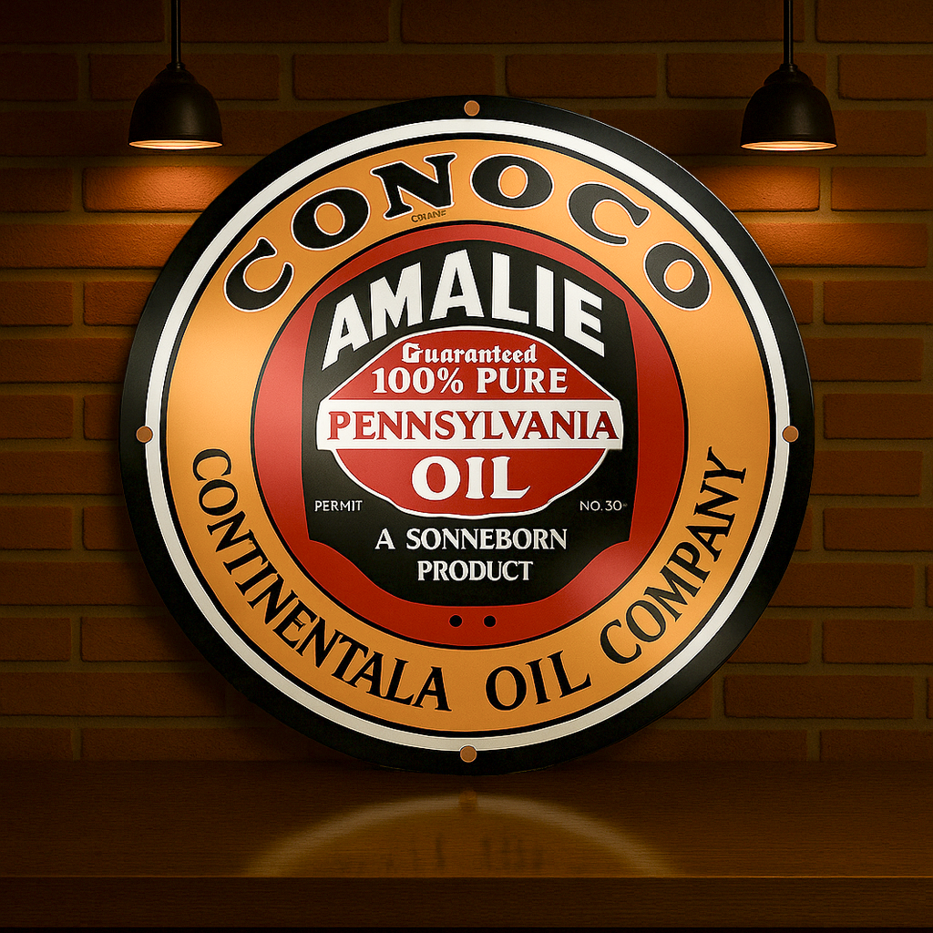 CONOCO AMALIE Pennsylvania Oil Metal Tabela