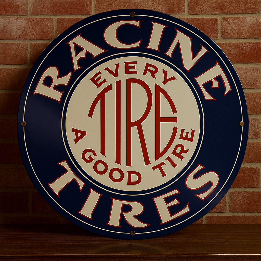 RACINE TIRES "Every Tire A Good Tire" Metal Tabela