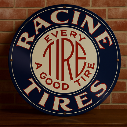 RACINE TIRES "Every Tire A Good Tire" Metal Tabela