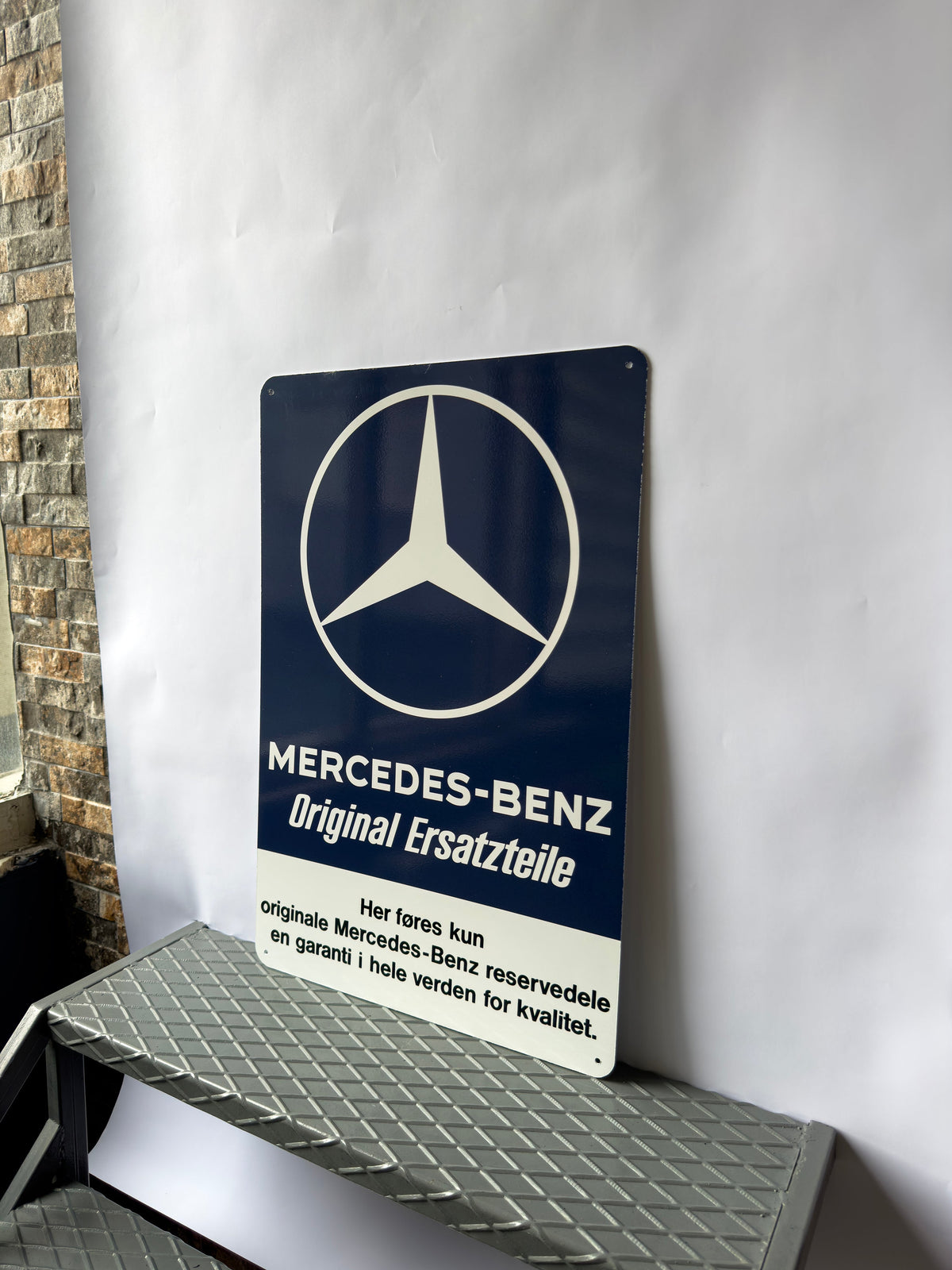 Mercedes Benz Original Ersatzteile - Garage & Service Metal Tabela