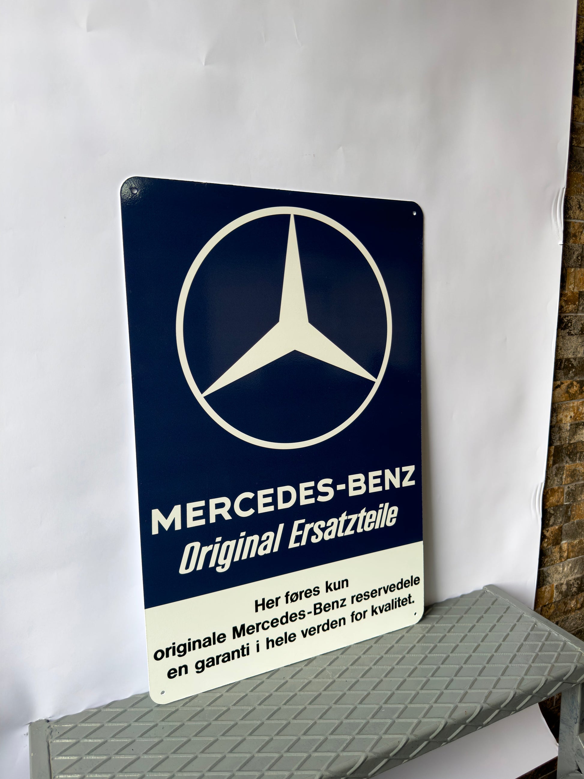 Mercedes Benz Original Ersatzteile - Garage & Service Metal Tabela