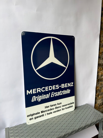 Mercedes Benz Original Ersatzteile - Garage & Service Metal Tabela