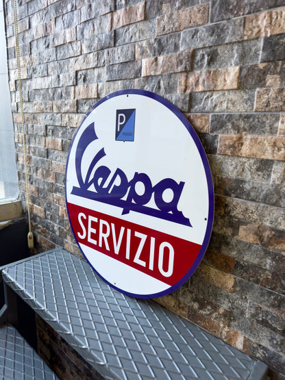 Vespa Servizio - Scooter Service Metal Tabela