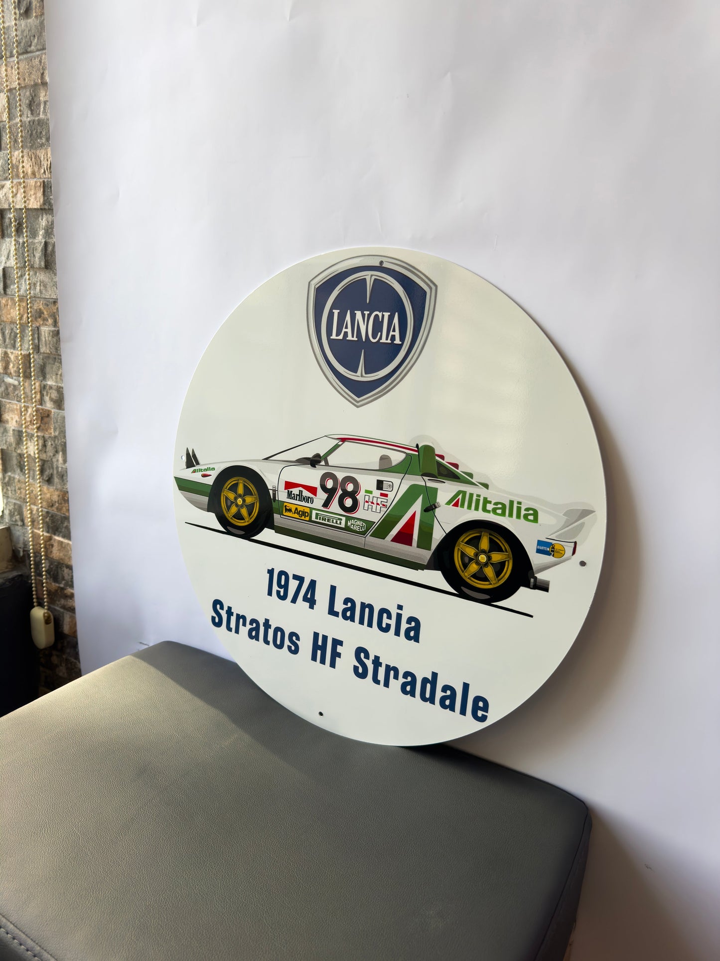 Lancia Stratos - Racing Car Metal Tabela