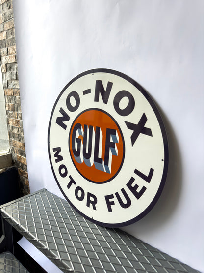 Gulf No - Nox Motor Fuel Metal Tabela