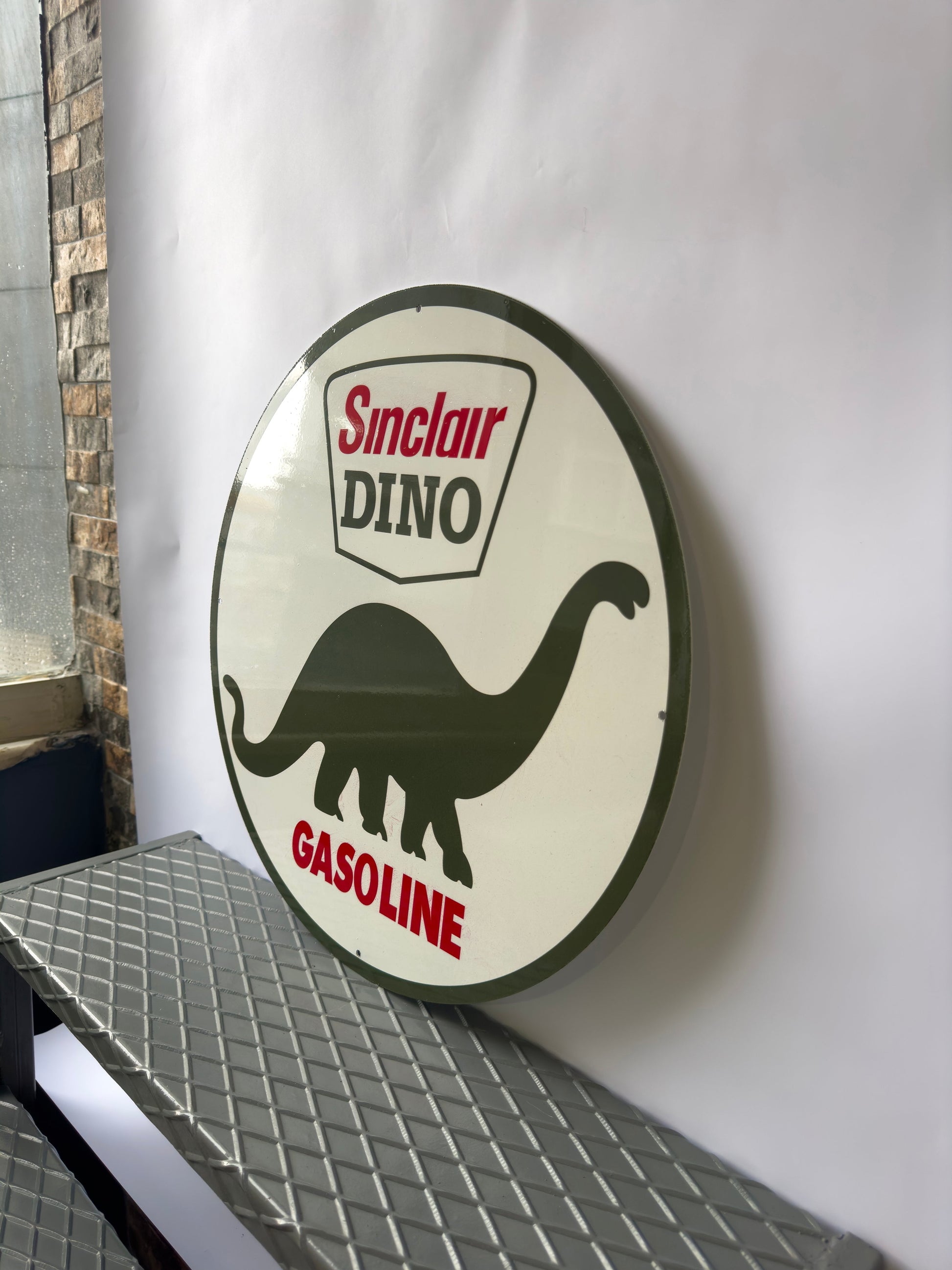 Sinclair Dino Vintage Gasoline Metal Tabela