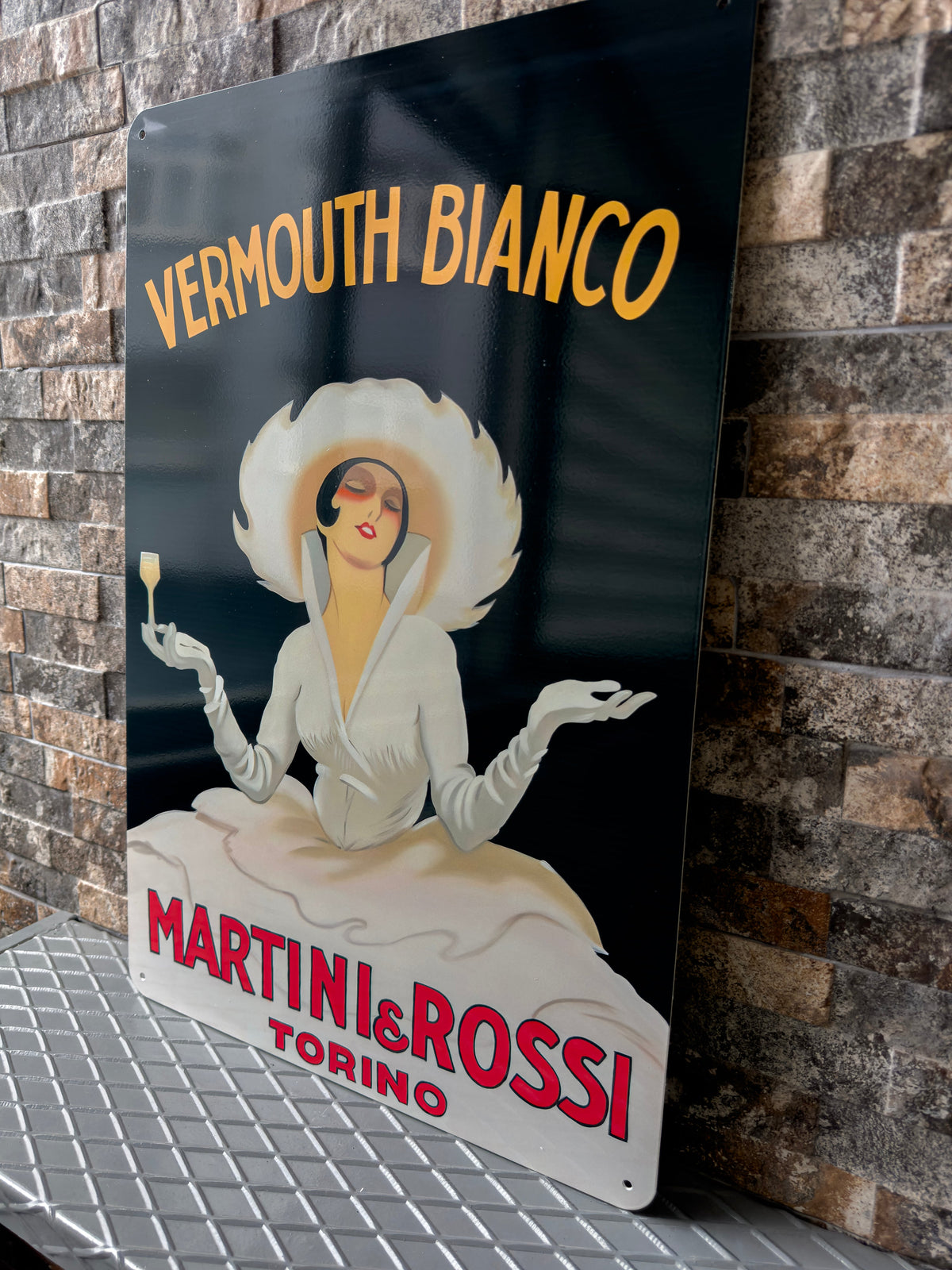 Martini Vermouth Bianco Metal Tabela