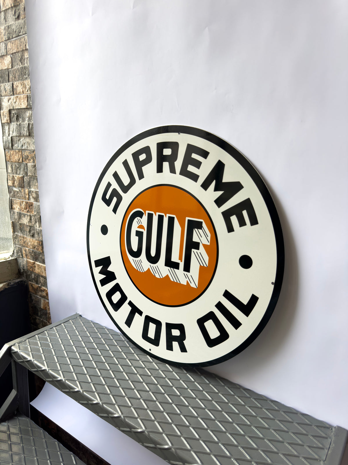 Gulf Supreme Motor Oil Metal Tabela