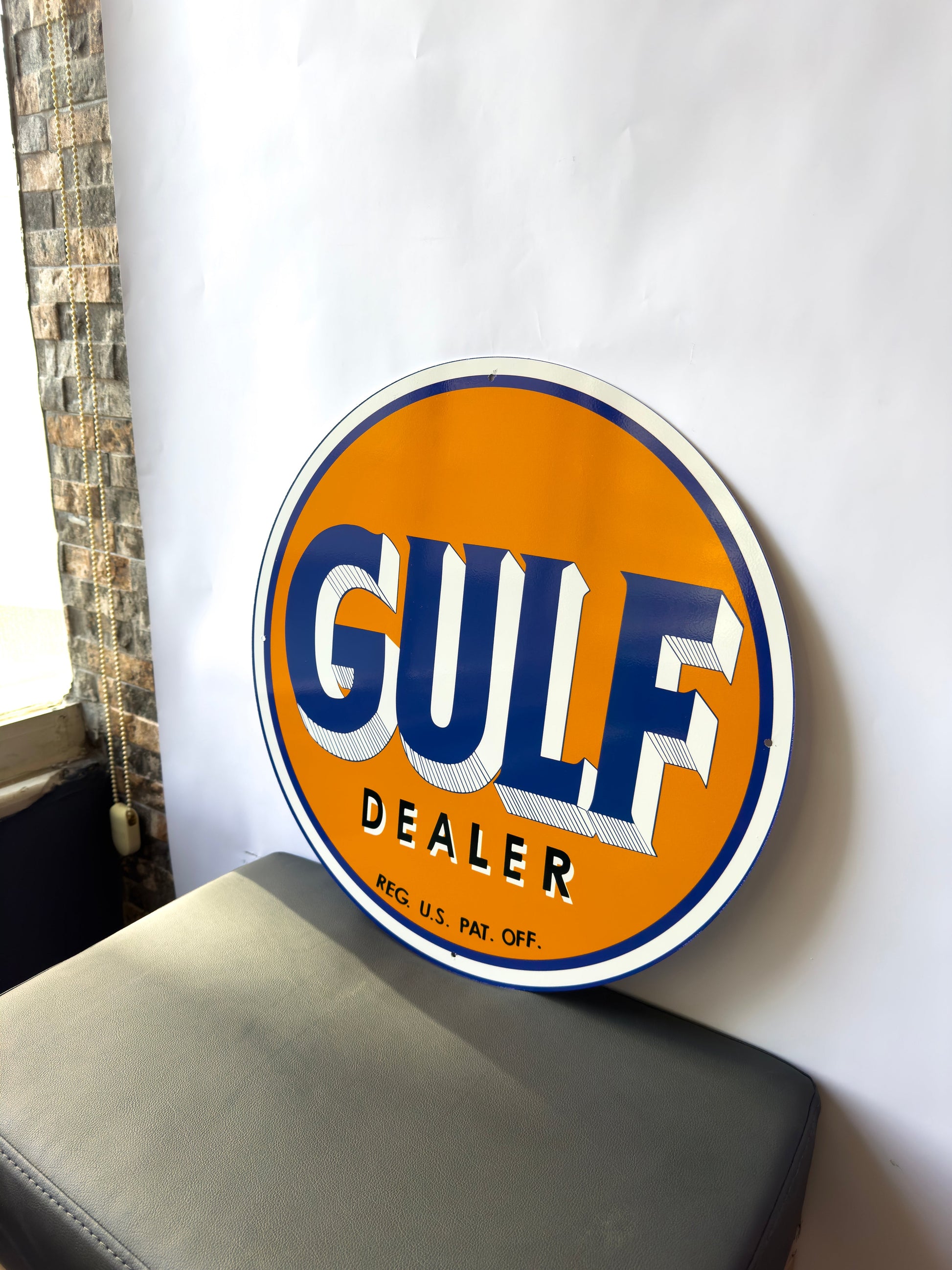 Gulf Dealer Vintage Oil - Garage Metal Tabela