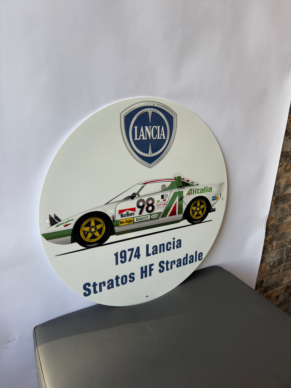 Lancia Stratos - Racing Car Metal Tabela