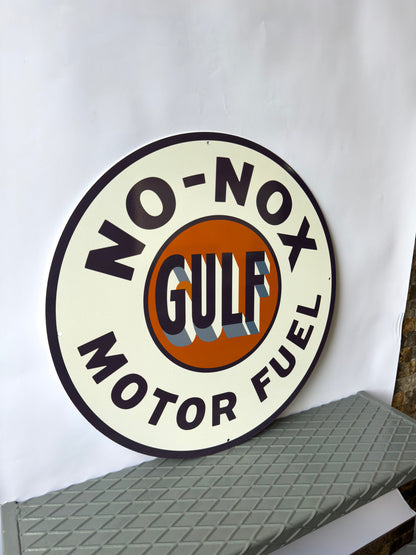 Gulf No - Nox Motor Fuel Metal Tabela