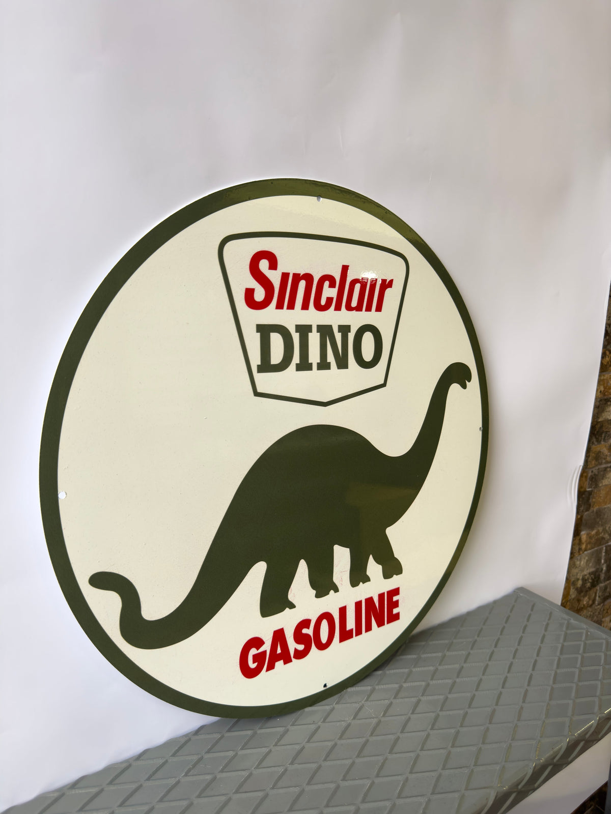 Sinclair Dino Vintage Gasoline Metal Tabela