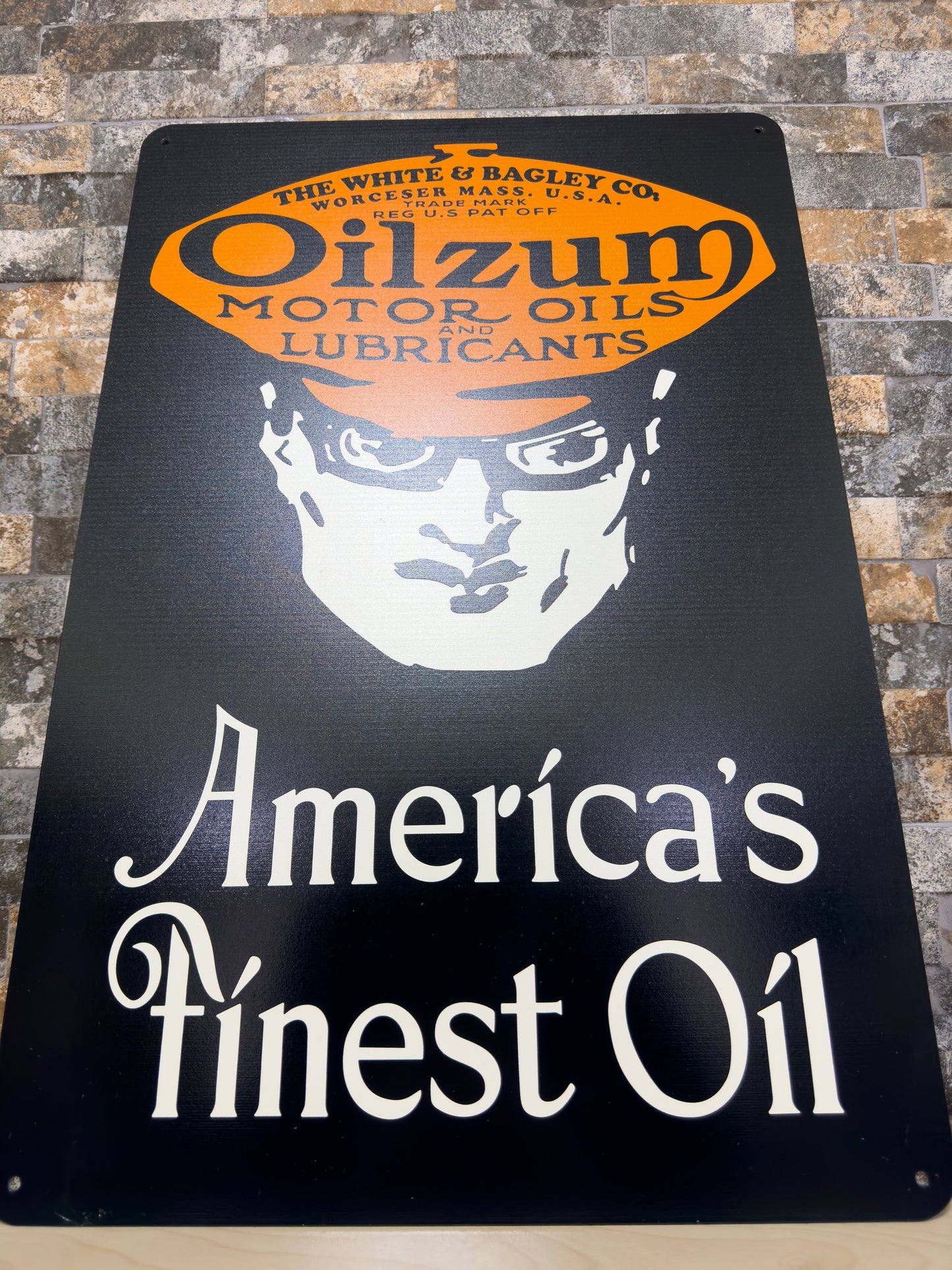 Oilzum America's Finest Oil - Vintage Garage & Man Cave Metal Tabela
