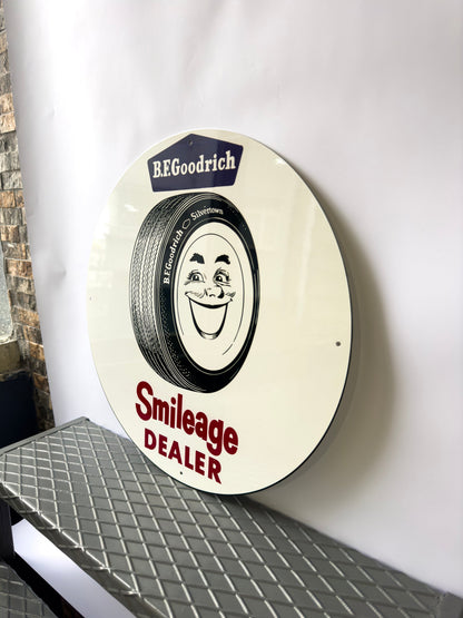 Vintage Goodrich Tyre - Garage & Tyre Service Metal Tabela