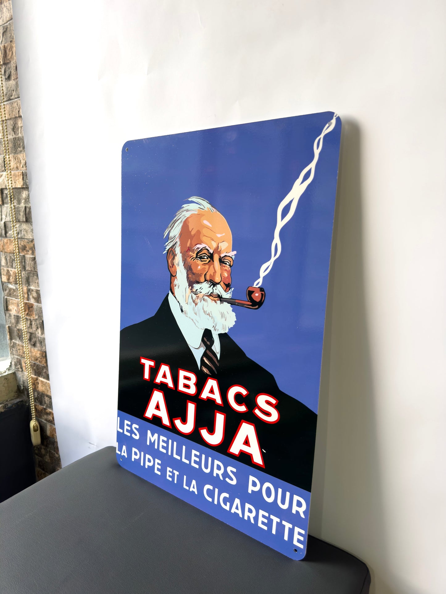 Tabacs Ajja - Vintage Tobacco Cigarette Metal Tabela