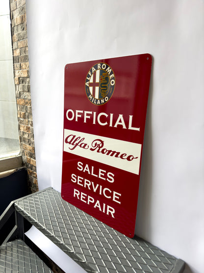 Alfa Romeo Sales - Service - Repair Metal Tabela