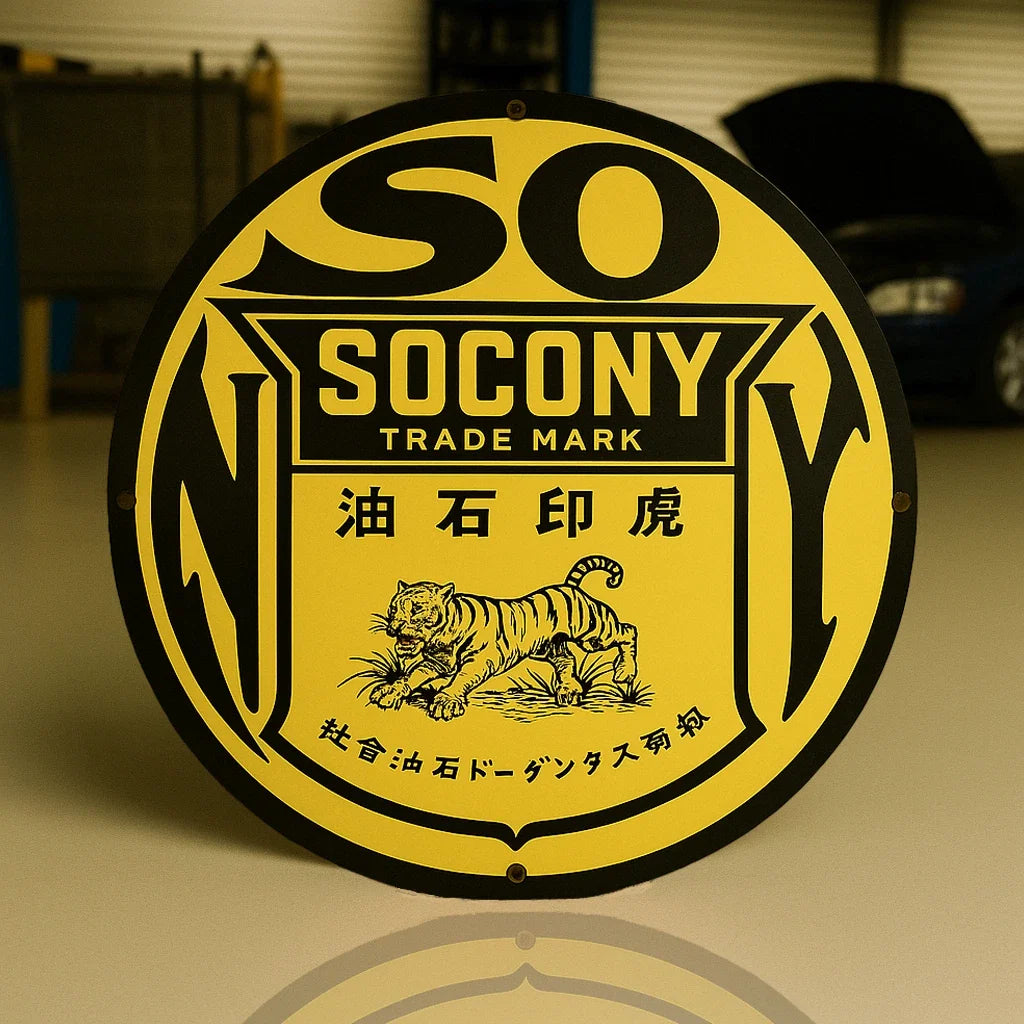 SOCONY Tiger Japanese Edition Metal Tabela