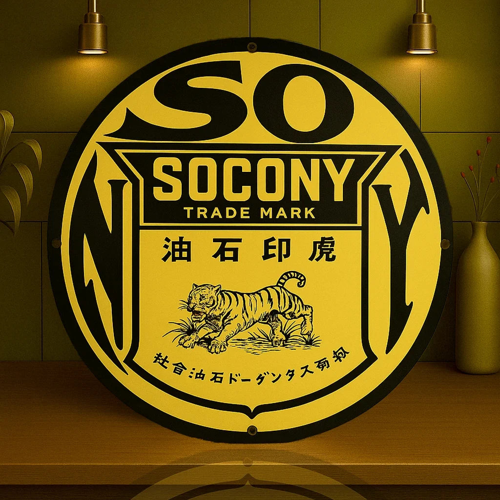 SOCONY Tiger Japanese Edition Metal Tabela